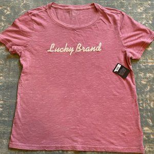 Medium, Lucky Brand, Coral T-shirt